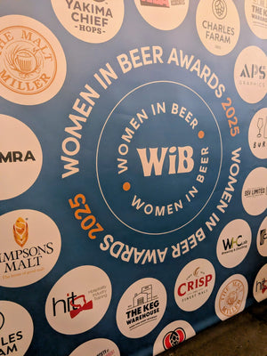 Women in beer award backdrop