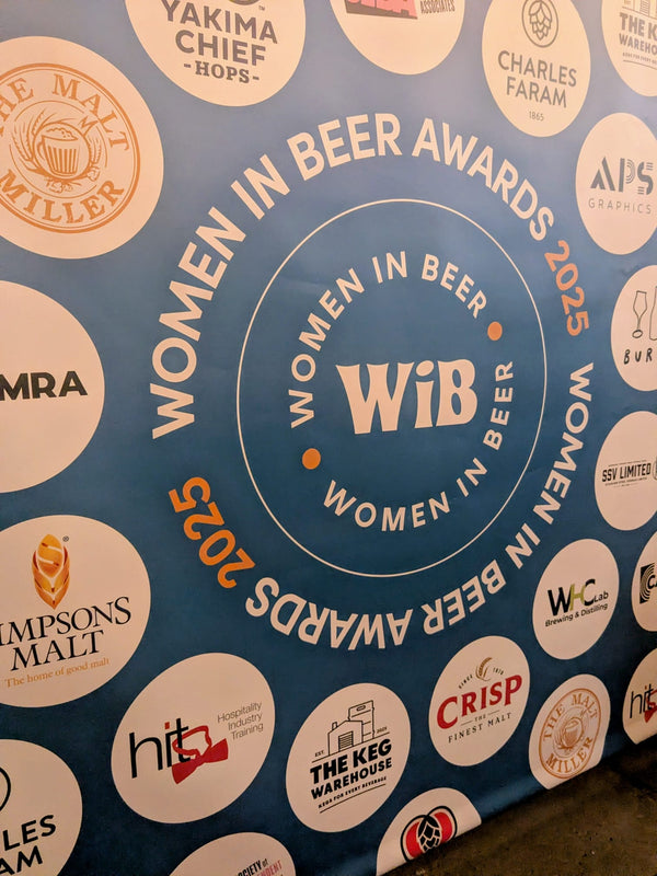 Women in beer award backdrop
