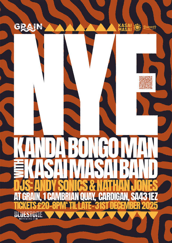 New Year's Eve at Grain Cardigan with Kanda Bongo Man & Kasai Masai